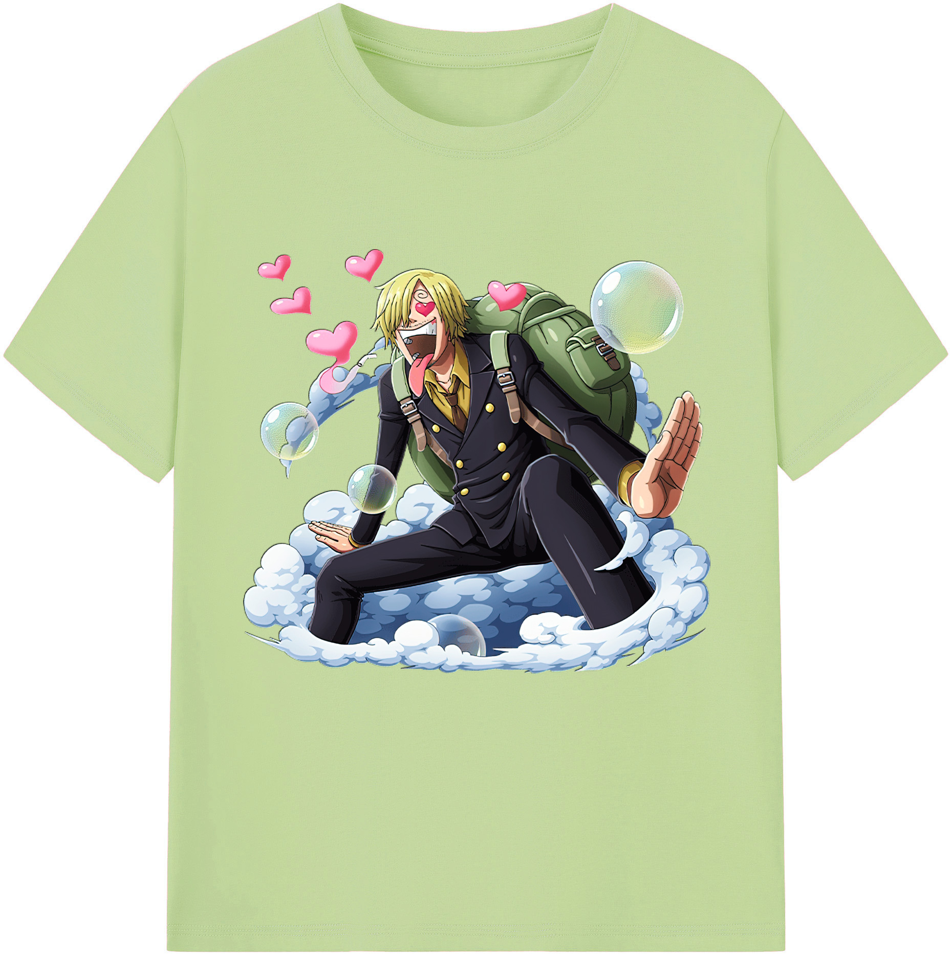 ワンピース サンジ ONE PIECE Sanji 綿100％半袖Tシャツ（フロントプリント）